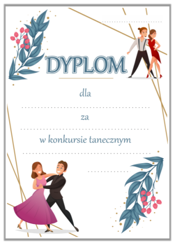 Dyplom Konkurs taneczny - towarzyski