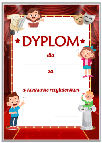 Dyplom konkurs recytatorski
