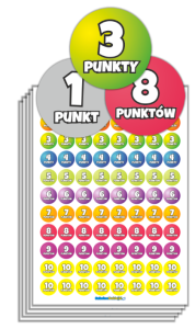 Małe Naklejki PUNKTY (20mm, 440 szt.)