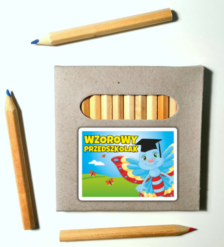 Kredki ołówkowe (12 szt.) : Wzorowy Przedszkolak (Motyl)