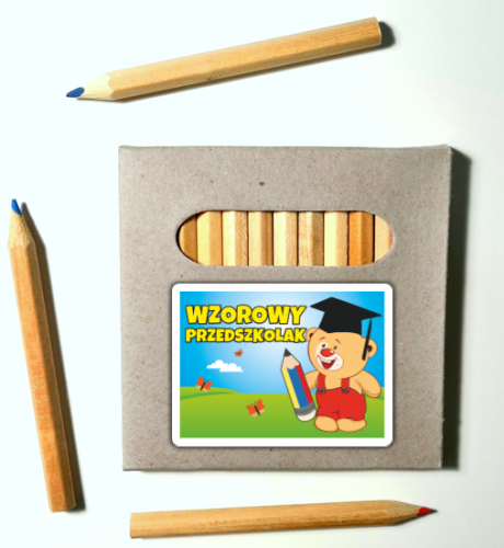 Kredki ołówkowe (12 szt.) : Wzorowy Przedszkolak (Miś)