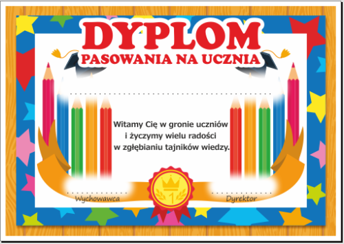 Dyplom pasowania na ucznia
