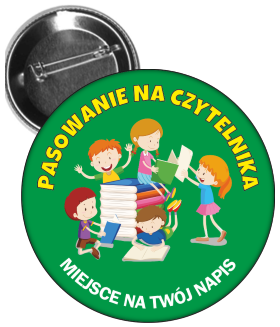 Przypinka Pasowania na czytelnika