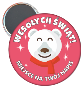 Magnes świąteczny z niedźwiadkiem