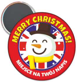 Magnes Merry Christmas z bałwanem