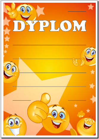 Dyplom uniwersalny dla dzieci.
