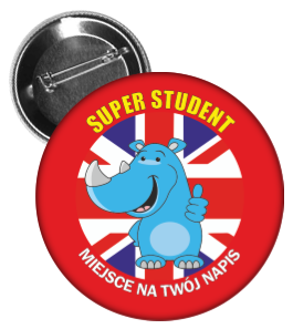 Przypinka język angielski nosorożec 