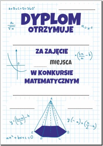 dyplom konkurs matematyczny
