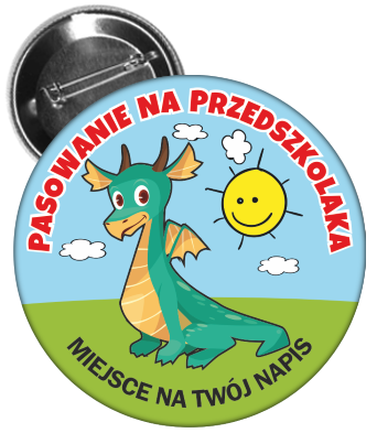 Przypinka pasowania na przedszkolaka