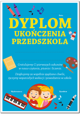 Dyplom ukończenia przedszkola