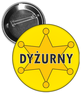 przypinka dyżurny
