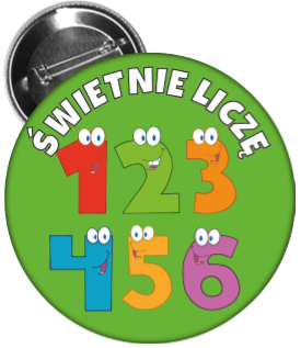 Przypinka - Świetnie Liczę