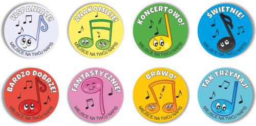 Naklejki motywacyjne nutki dla dzieci