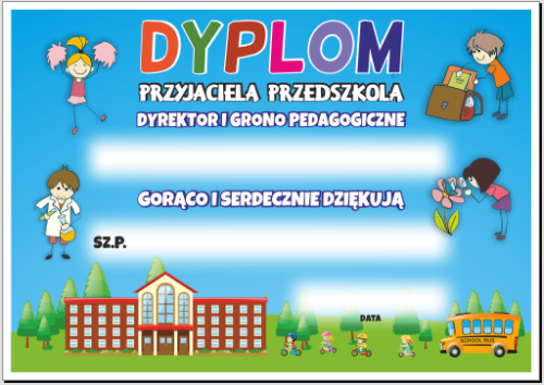Dyplom podziękowania