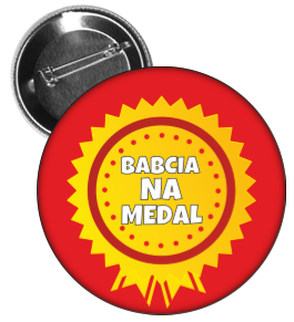 Przypinka babcia na medal 