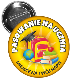 Przypinka pasowania na ucznia.