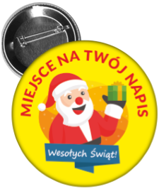 Przypinka świąteczna z mikołajem