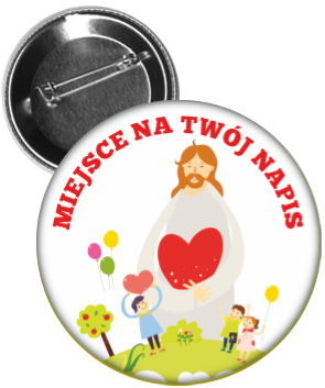 przypinka religijna z Jezusem