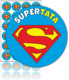 Naklejki "Supertata" (40mm, 24 szt.)