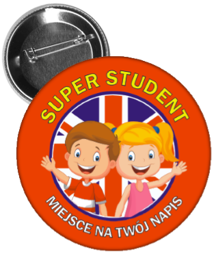 przypinka super student język angielski dla dzieci