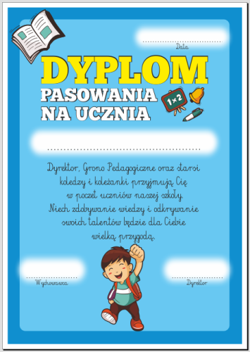 Dyplom pasowania na ucznia