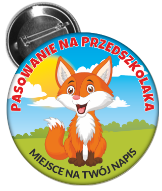 przypinka pasowania przedszkolaka lisek.PNG