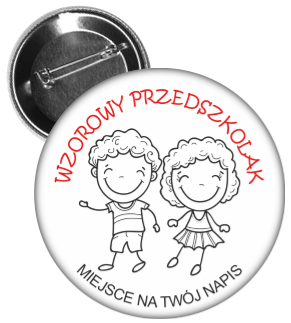 Przypinka: Wzorowy Przedszkolak (Dzieci 3) + nazwa przedszkolak
