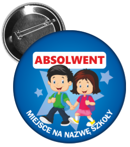 Przypinka: Absolwent Szkoły (Dzieci 2) + nazwa szkoły