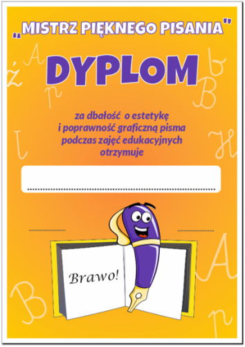 Dyplom Mistrza Pieknego Pisania