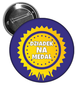 Przypinka dziadek na medal 