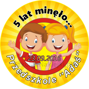 Przypinka ⌀ 58 mm zaprojektowana przez klienta