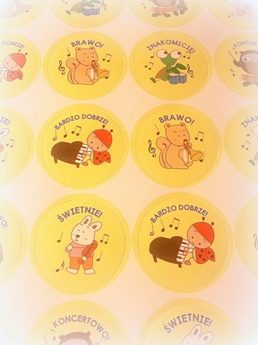 naklejki muzyczne dla dzieci