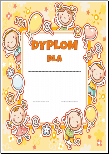 dyplom uniwersalny dla dzieci