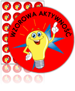 Naklejki "WZOROWA AKTYWNOŚĆ" (40mm, 24 szt.)