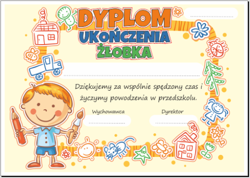 Dyplom ukończenia żłobka