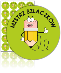 Naklejki "MISTRZ SZLACZKÓW" (40mm, 24 szt.)