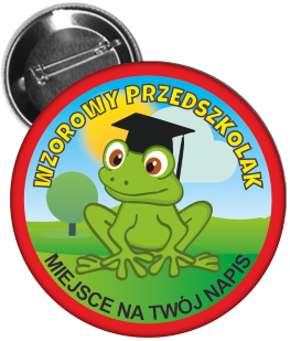 Przypinka WP - żabka