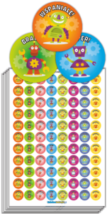 Małe Naklejki "Roboty" (20mm, 440 szt.)