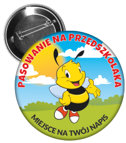 przypinka pasowanie na przedszkolaka pszczółka 