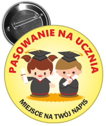 Przypinka pasowanie na ucznia.