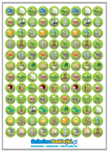 Małe Naklejki "Mini Zwierzaczki" (20mm, 108 szt.)