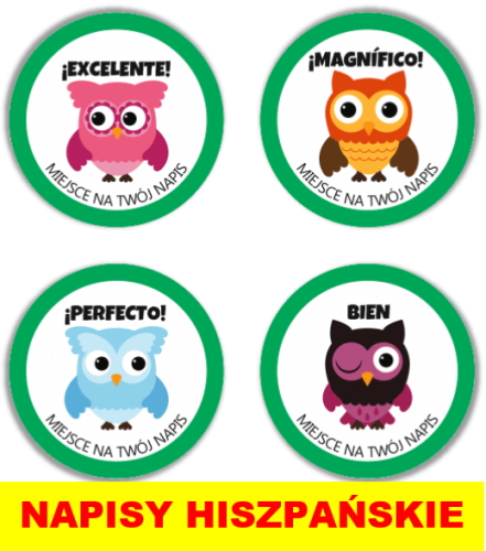 Naklejki sowy dla dzieci.