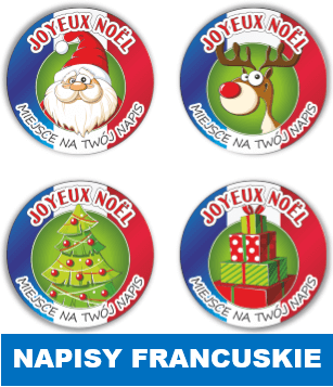 Naklejki świąteczne w języku francuskim