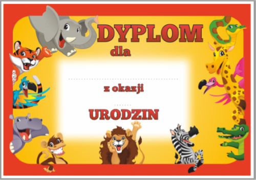 Dyplom urodzinowy 3