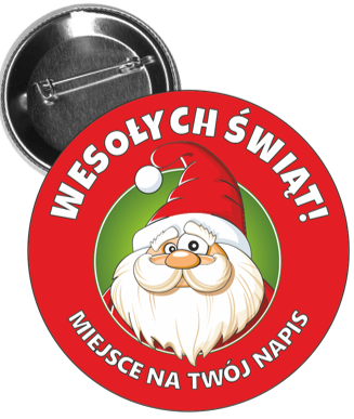 przypinka świąteczna wesołych świąt