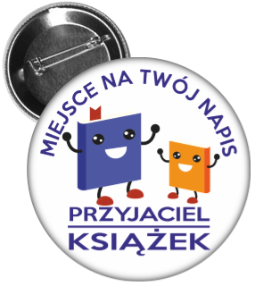 Przypinka przyjaciel książek