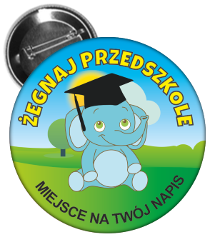 Przypinka ukończenia przedszkola - słonik