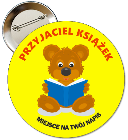 przypinka przyjaciela książek