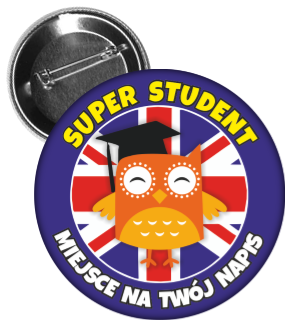 Przypinka super student z sową