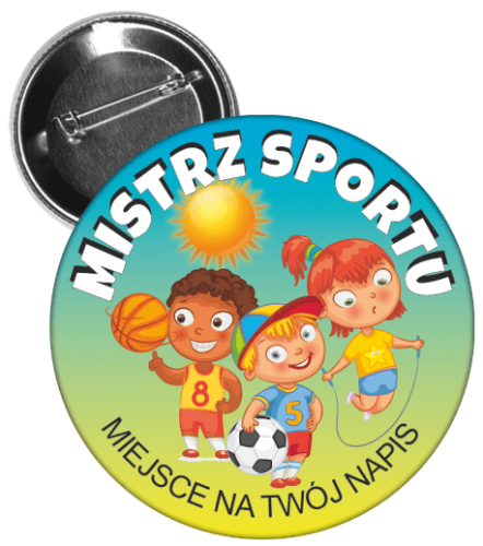 Przypinka dla sportowego mistrza.